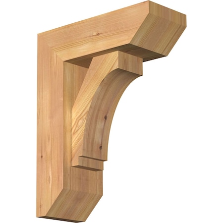 Ekena Millwork Imperial Slat Smooth Bracket w/ Offset Brace, Western Red Cedar, 5 1/2"W x 14"D x 18"H BKT0604X14X18IMP06SWR